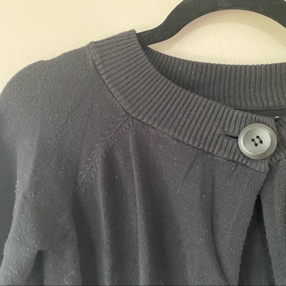 Express Black Cropped Cardigan Three quarters sleeve, button top - Picture 4 of 7
